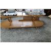 Image 1 : OVAL WOOD & GLASS COFFEE TABLE