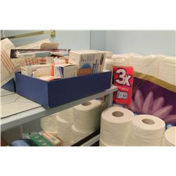 TOILET PAPER, BANDAIDS, SOAP, SEWING STOOL, ETC