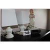 Image 1 : 2 LAMPS & SHADES, SONY CLOCK RADIO, CERAMIC LADY FIGURINE