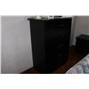 Image 4 : BLACK BEDROOM SUITE C/W 2 DRESSERS, 2 NIGHT STANDS, HEAD BOARD, MATTRESS, BOXSPRING & FRAME