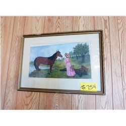 FRAMED HORSE PICTURE
