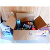 Image 2 : BOX WITH CLEANERS, GARBAGE BAGS, ETC