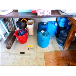 BLUE WATER JUGS, PAILS, WASTE BASKETS