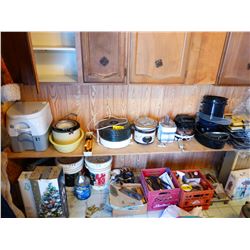 FOOD DEHYDRATOR, PORT-A-POTTY, CROCK POT, JUICER, ENAMELWARE, ETC