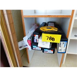 APPROX. 6 BOXES OF ASSORTED WELDING RODS & DEWALT CUTTING DISCS