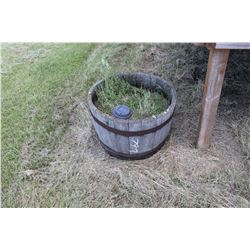 2 - BARREL GARDEN PLANTERS (BOTH FOR ONE MONEY)