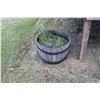 Image 1 : 2 - BARREL GARDEN PLANTERS (BOTH FOR ONE MONEY)