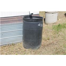 BLACK PLASTIC BARREL