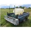 Image 2 : 150 GALLON SPRAYER TANK WITH APPROX 21' BOOMS & BLUE TRUCK BOX TRAILER