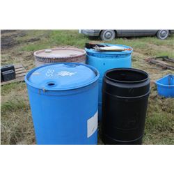 4 PLASTIC BARRELS