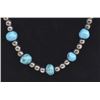 Image 2 : Vintage Navajo Sterling Turquoise Nugget Necklace