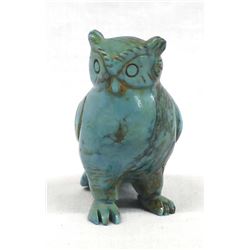 Ethnic Carved Turquoise Owl Fetish