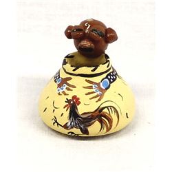 Sioux Miniature Mudhead Pottery by Rainbow Hand