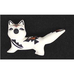 Acoma Hand Painted Ceramic Pottery Fox