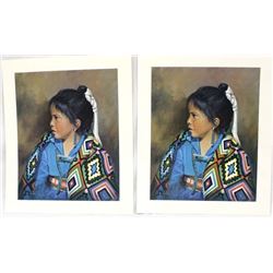 Pair of Prints by Joni Falk, One is Signed