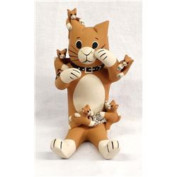 Cochiti Pottery Cat Storyteller, Dorothy Herrera