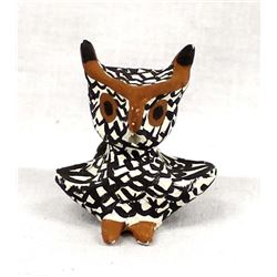 Acoma Miniature Pottery Owl by Judy Shields