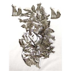 40 Stamped Metal Coyote Conchos