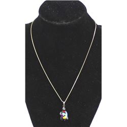 Oglala Lakota Sioux Overlay Turtle Necklace