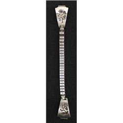 Hopi Sterling Overlay Kokopelli Watch Band