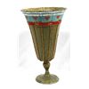 Image 1 : Large Hand Beaded Metal Vase by Kills Thunder
