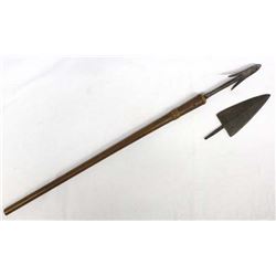 Antique Wood & Hand Forged Iron Harpoon Spear