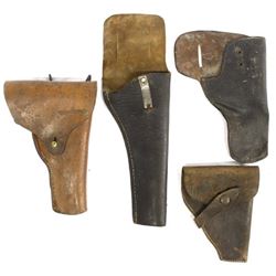 4 Antique-Vintage Leather Holsters