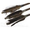 Image 3 : 3 Carved Wood and Feather Arrows