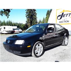 I1 --  2002 VW JETTA GLS , Black , 157,698 MILES