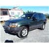 Image 1 : A12C --  2000 JEEP GRAND CHEROKEE LAREDO 4X4 , Green , 305454  KM's "NO RESERVE"