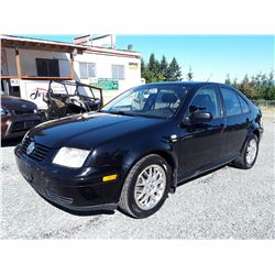 J6 --  2001 VW JETTA WOLFSBURG , Black , 237557  KM's