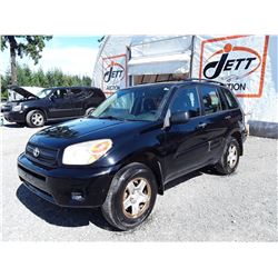 A12B --  2004 TOYOTA RAV4 , Black , 397258  KM's "NO RESERVE"