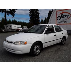 J2 --  1998 TOYOTA COROLLA VE , White , 238802  KM's