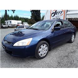 A7 --  2003 HONDA ACCORD LX , Blue , 199369  KM's