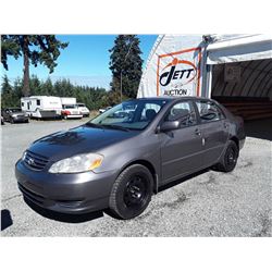D6 --  2003 TOYOTA COROLLA CE  , Grey , 297974  KM's