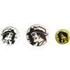 Image 1 : Dick Tracy Set of 3 "Smoking in Shadow" Pinbacks -1980s 
