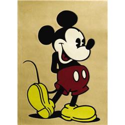 Mickey Mouse Custom Woven Rug (Circa 1980s) 