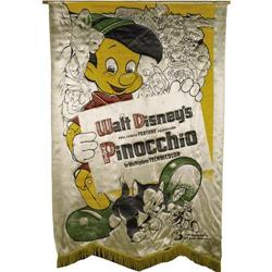 Pinocchio Theater Silken Banner Display (1942) 