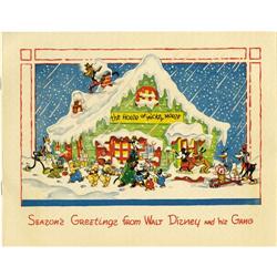 Walt Disney Christmas Card, Group of 14 (1933-82) 