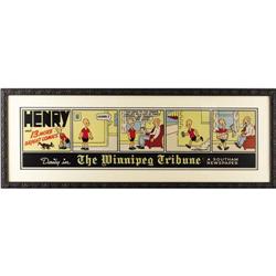 Henry Newspaper Trolley Sign (circa 1930) 