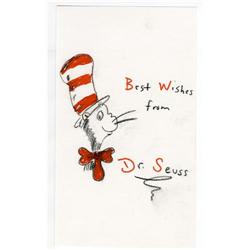 Best Wishes from Dr. Seuss Original Drawing 
