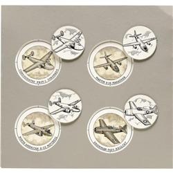 Kellogg's Pep War Planes Pins and Original Art (1940s) 