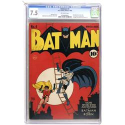 Batman #4 (DC, 1940) CGC VF- 7.5 Off-white pages 