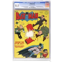 Batman #18 (1943) CGC VF+ 8.5 Off-white to white pages 