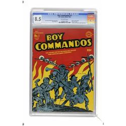 Boy Commandos #1 (DC, 1942) CGC VF+ 8.5 Off-white pages 