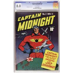 Captain Midnight #2 (Fawcett, 1942) CGC VF 8.0 