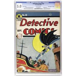 Detective Comics #43 15 Cent Cover Variant CGC VG/F 5.0 