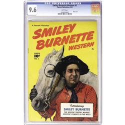Smiley Burnette Western #1 (Fawcett, 1950) CGC NM+ 9.6 