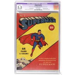 Superman #2 (DC, 1939) CGC Apparent FN- 5.5 