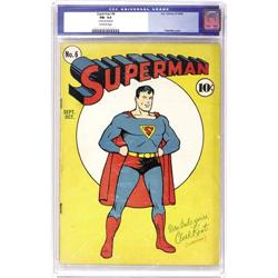 Superman #6 (DC, 1940) CGC FN- 5.5 Off-white pages 